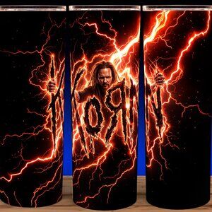 Korn - Jonathan Davis Heavy Metal Lightning Bolts Cup Mug Tumbler